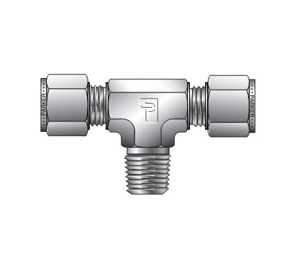 Parker CPI™/A-LOK® NPT Male Branch Tee for Metric Tube - 16mm x 1/2" - Image 1