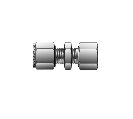 Parker CPI™/A-LOK® NPT Female Bulkhead Connector, 10.0mm Tube, 1/4" NPT Pipe Thread - Image 1