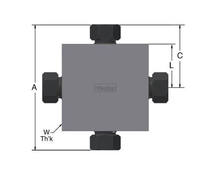 Parker Hannifin KBMP7 MPI™ Union Cross - Medium Pressure Fitting - Image 2