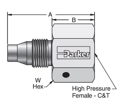 Parker Hannifin MPI™ Male End to High Pressure C&T Port - Image 2