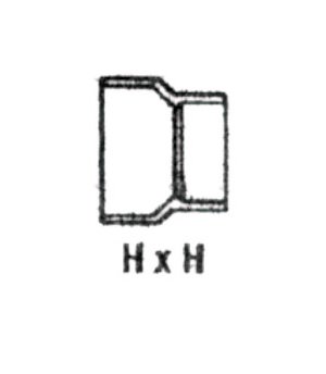 Schedule 80 PVC Reducing Coupling - 4 x 3 inches - Image 1
