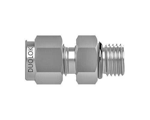 Duolok Male Connector SAE - Brass, 5/8 in Tube x 7/8-14 Male SAE - Image 1