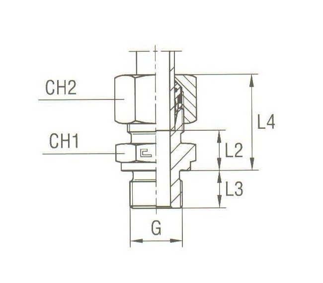 Stainless Steel Male Stud Coupling Thread BSP Parallel with Viton Seal - Image 2