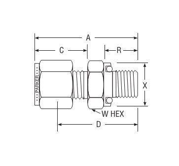 Parker BSPP Male Connector with ED Seal (Fractional Tube) - Image 2