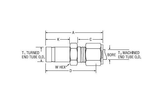 Parker Tube End Reducer for Fractional Tube, CPI™/A-LOK® Fitting - Image 2