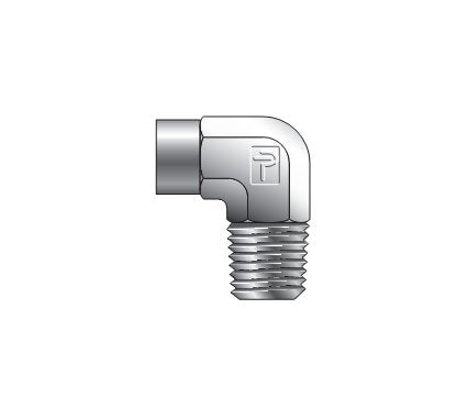 Male Elbow Socket Weld Tube Fitting, 3/8" Tube x 1/4" MNPT - Image 1