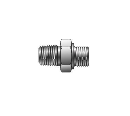 Parker Male Hex Nipple NPT to BSPP Fitting - Image 1
