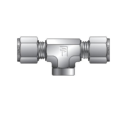 Parker CPI™/A-LOK® NPT Female Branch Tee for Metric Tube - Image 1