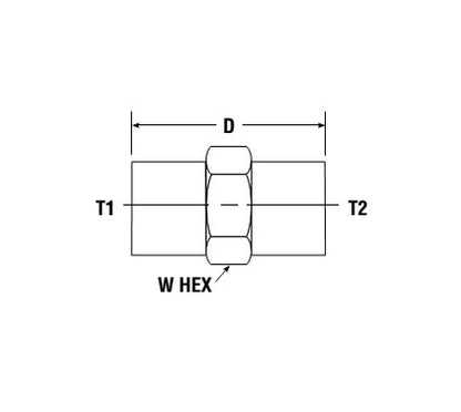 Parker Female Hex Coupling FHC - Precision Instrumentation Pipe Fitting - Image 2