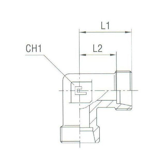 Heavy Duty Carbon Steel Equal Elbow - Body Only DIN 2353 Compression Fitting - Image 2