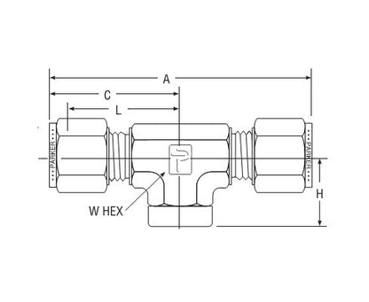 Parker A-LOK Metric Tube NPT Female Branch Tee - Image 2