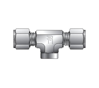 Parker A-LOK Metric Tube NPT Female Branch Tee - Image 1