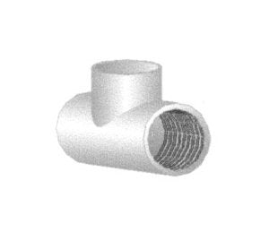 Schedule 40 PVC Tee Fitting - 3/4 inches - Image 1