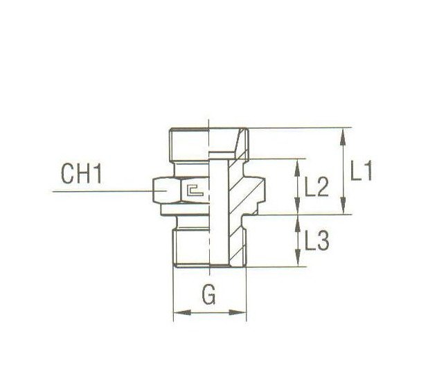 Carbon Steel Male Stud Coupling BSP Parallel - Body Only - Image 2