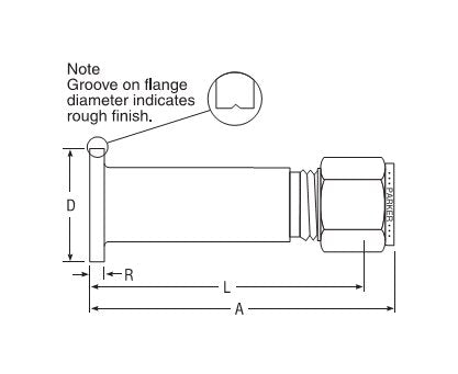 Parker Lapped Joint Tube Adapter for Metric Tube, A-LOK® Connection - Image 2