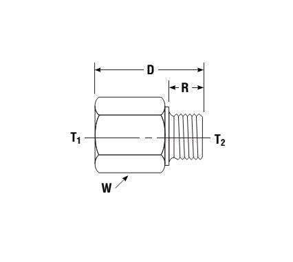 Female NPT to Male BSPP Adapter - ISO Conversion Fitting - Image 2