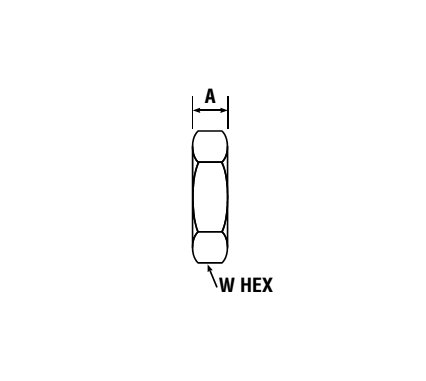 Parker CPI A-LOK Accessory Locknut for Instrumentation Tube Fittings - 3/8-24 Straight Thread, 1/2 in W HEX - Image 2