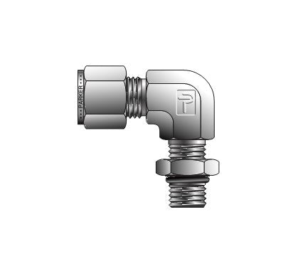 Male SAE Straight Thread Elbow for Fractional Tube - Parker CPI™/A-LOK® - Image 1
