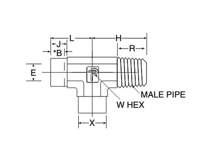 Male Run Tee Socket Weld Fitting - Image 2