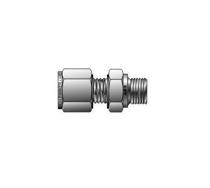 Parker CPI™/A-LOK® BSPP Male Connector for Metric Tube, 8.0 mm Tube O.D. - Image 1