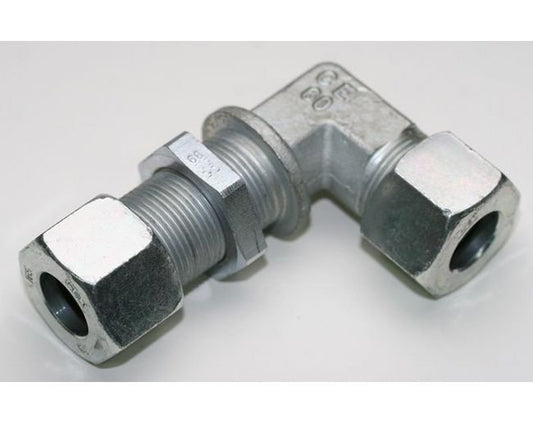 DIN 2353 Carbon Steel Bulkhead Elbow with Equipped B3 Ring - Image 1