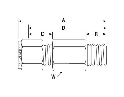 3/4-16 Male Connector to SAE Straight Thread - Instrumentation Pipe Fitting - Image 2
