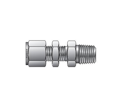 Precision NPT Male Bulkhead Connector for Fractional Tube - Parker CPI™/A-LOK® - Image 1