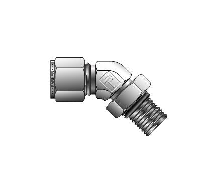 Parker 45° Male Elbow SAE/MS Straight Thread Fitting for Fractional Tube - Image 1
