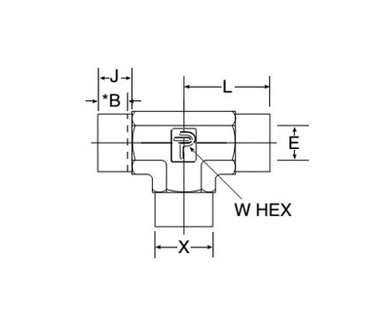 Socket Weld Tee Fitting - Triple Ported Connection - Image 2