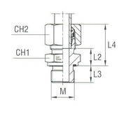Heavy Duty Male Stud Coupling with Elastomer Seal - Metric Parallel Thread