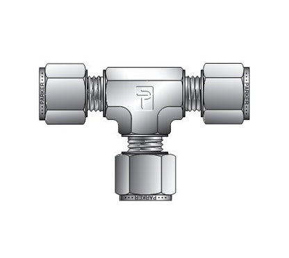 Parker CPI™/A-LOK® Metric Union Tee for Tubing - 22.0mm - Image 1