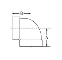 Class 300 90-Degree Reducing Elbow Fitting, NPS 1-1/4 x 3/4