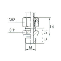Carbon Steel Male Stud Coupling Metric Parallel - DIN 2353 Compliant