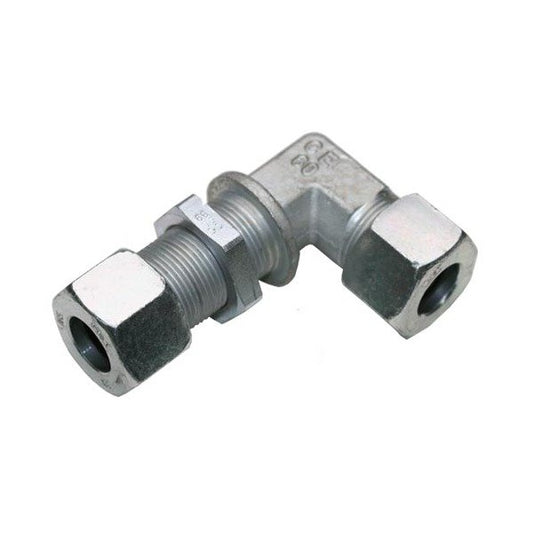 Stainless Steel Bulkhead Elbow Kit with DIN 2353 Compression Fitting & 400 Bar Pressure Rating - Image 1