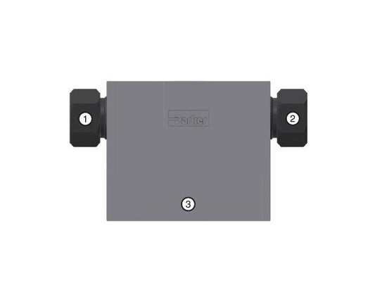 Parker MPI to NPT Female Branch Tee - 3/4 x 3/4 x 1/2 - Image 1