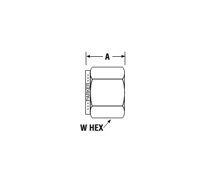 Parker CPI™/A-LOK® Tube Nut for 5/16 in Fractional Tube - Image 2