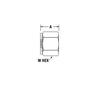 Parker CPI™/A-LOK® Tube Nut for 5/16 in Fractional Tube - Image 2
