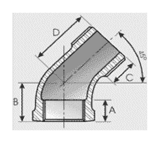 3/4 Inch Brass 45 Degree Street Elbows - Image 1
