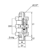 Stainless Steel Male Stud Non Return Valve with O-ring Thread UNF/UN-2A