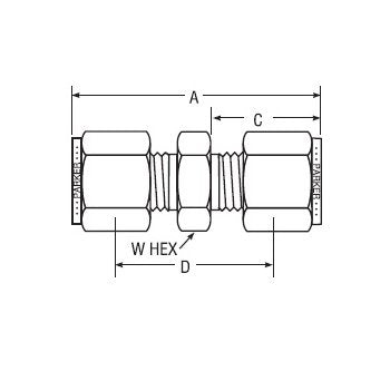 Parker CPI™/A-LOK® HBZ/SC Tube to Tube Union - Image 2