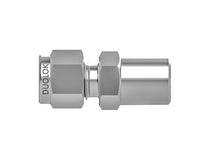 Duolok Male Pipe Weld Connector - 316 SS, Tube Fitting to 3/8in Pipe Stub