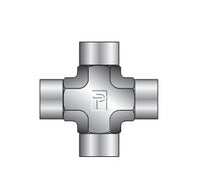 Weld-Lok® Socket Weld Tube Fitting Cross with 4 Ports