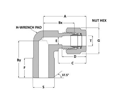 Duolok Male Pipe Weld Elbow - 1/4 Tube x 1/4 Pipe, 316 SS - Image 2
