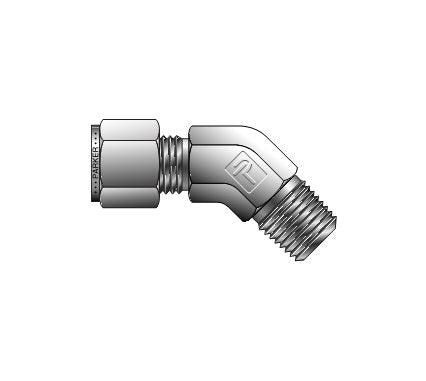 Parker CPI™/A-LOK® NPT Male 45° Elbow for Fractional Tube - Image 1
