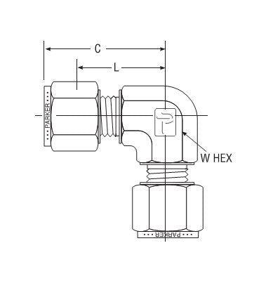 Parker CPI™/A-LOK® Union Elbow for Metric Tube - 22.0mm - Image 2