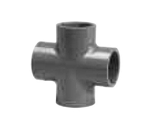 Schedule 80 PVC Cross Fitting 1 1/2 inches - Image 1