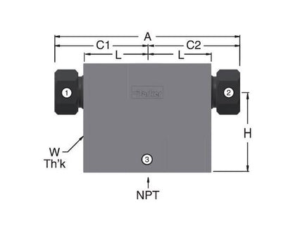 Parker MPI™ to NPT Female Branch Tee - Medium Pressure Fitting - Image 2