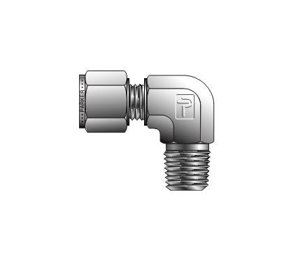 Parker NPT Male Metric Elbow for Metric Tube, CPI™/A-LOK® Fitting - Image 1