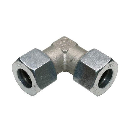 Stainless Steel Equal Elbow with B4 Ring for DIN 2353 Compression Fittings - Image 1