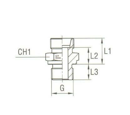 Stainless Steel Male Stud Coupling Thread BSP Parallel - Image 2